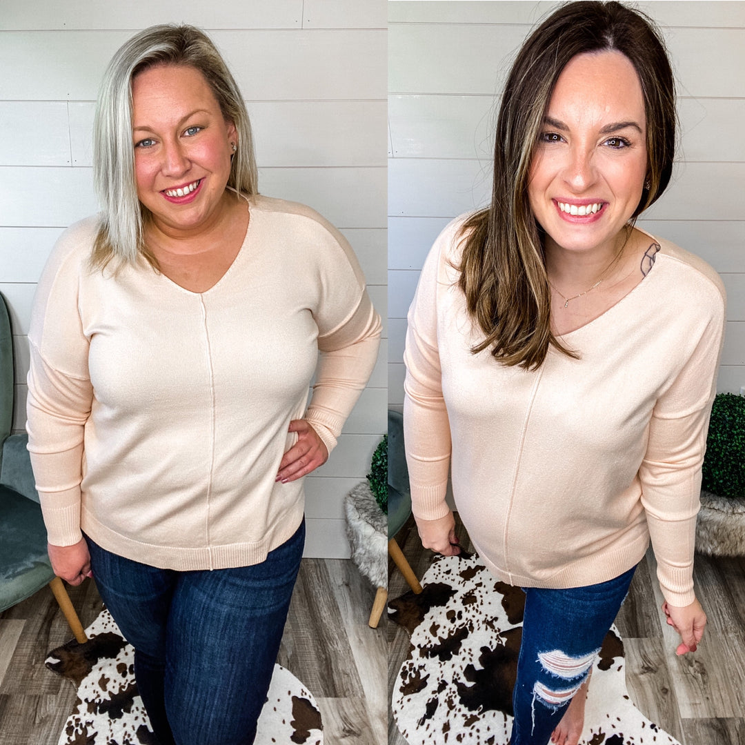 The Best Fall Basic Sweater in Dusty Blush