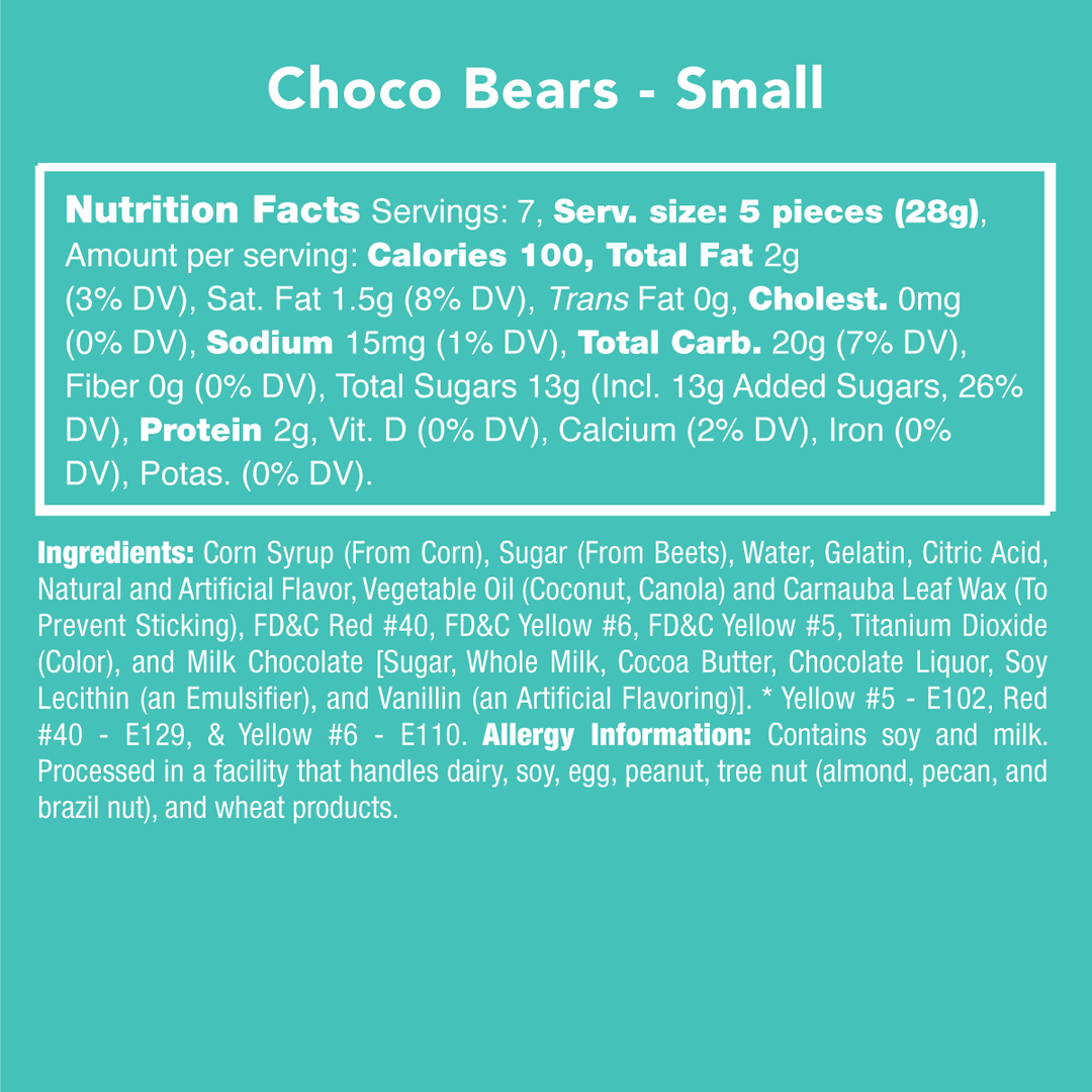 Candy Club Choco Bears: Chocolate Gummy Bears