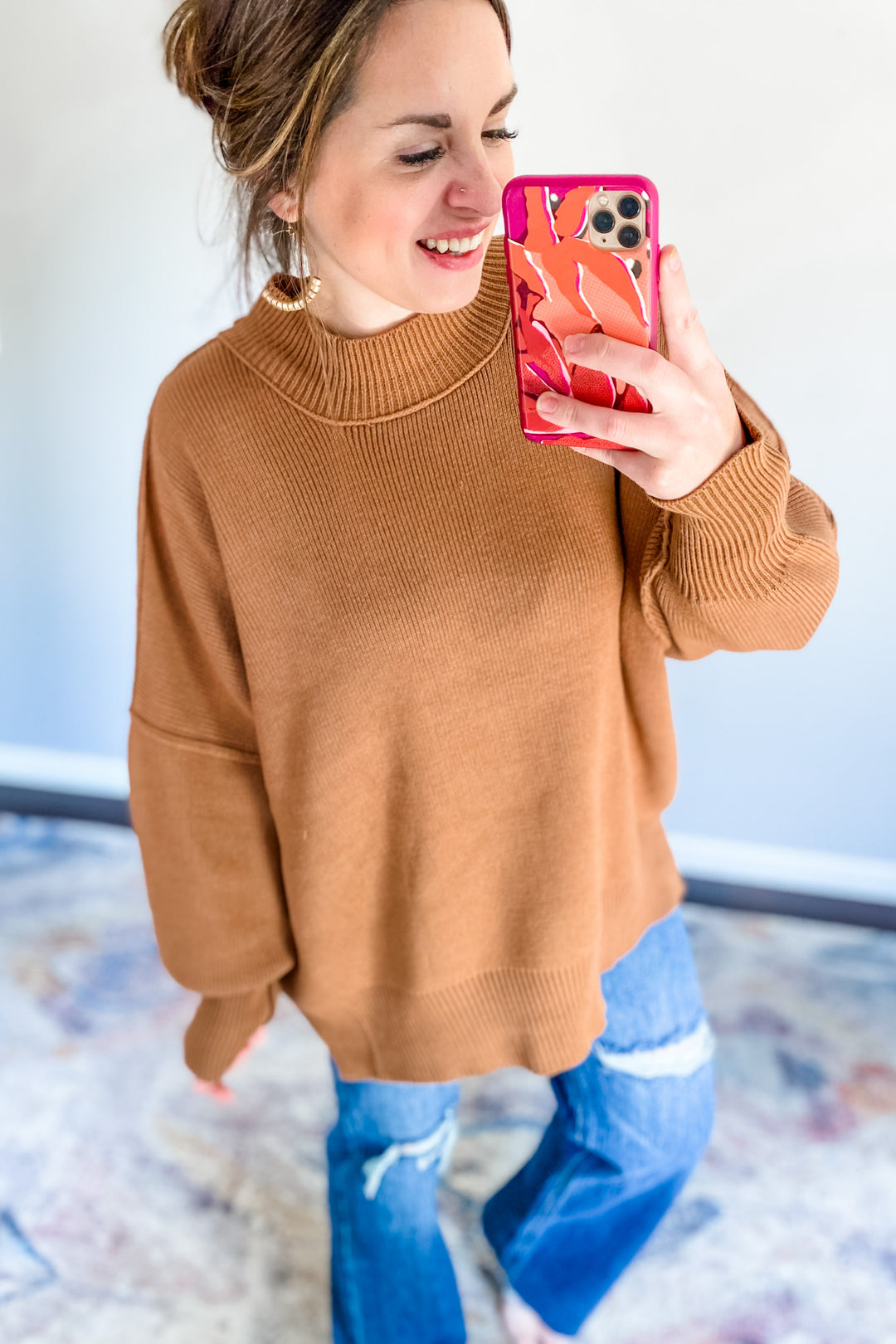 The Cadence Sweater in Camel