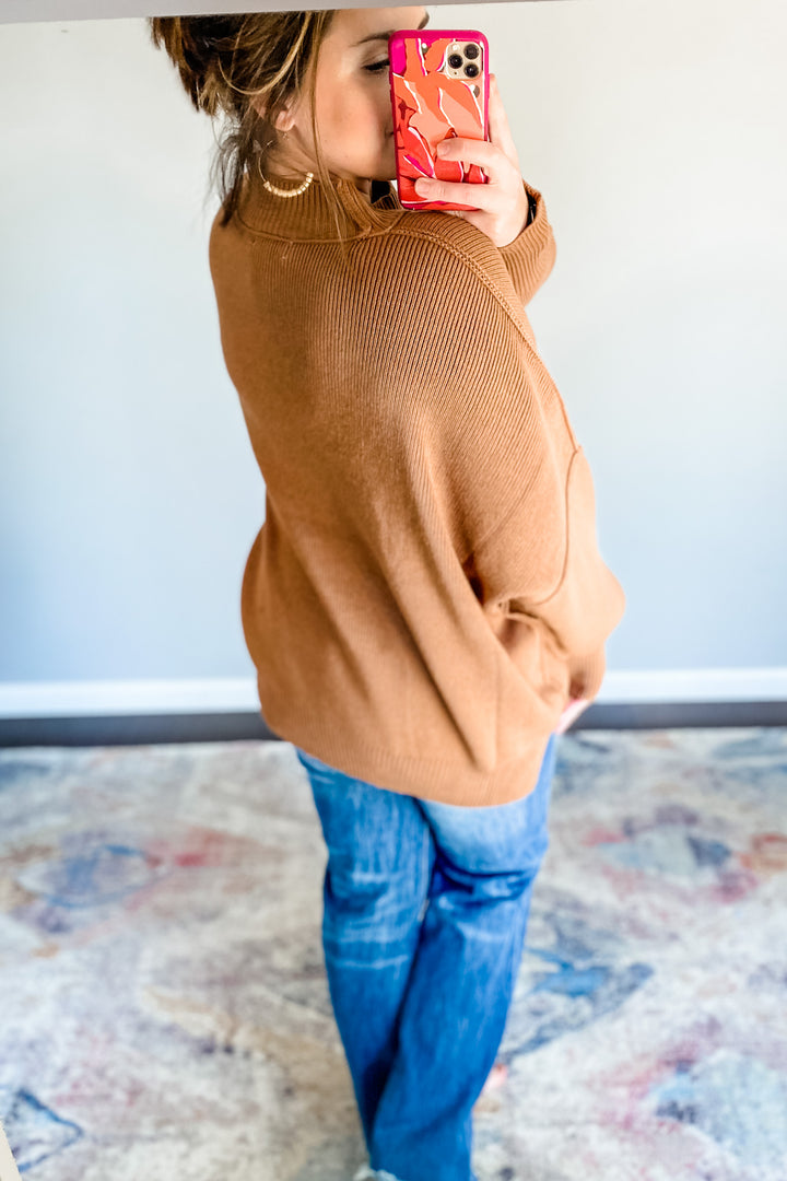 The Cadence Sweater in Camel