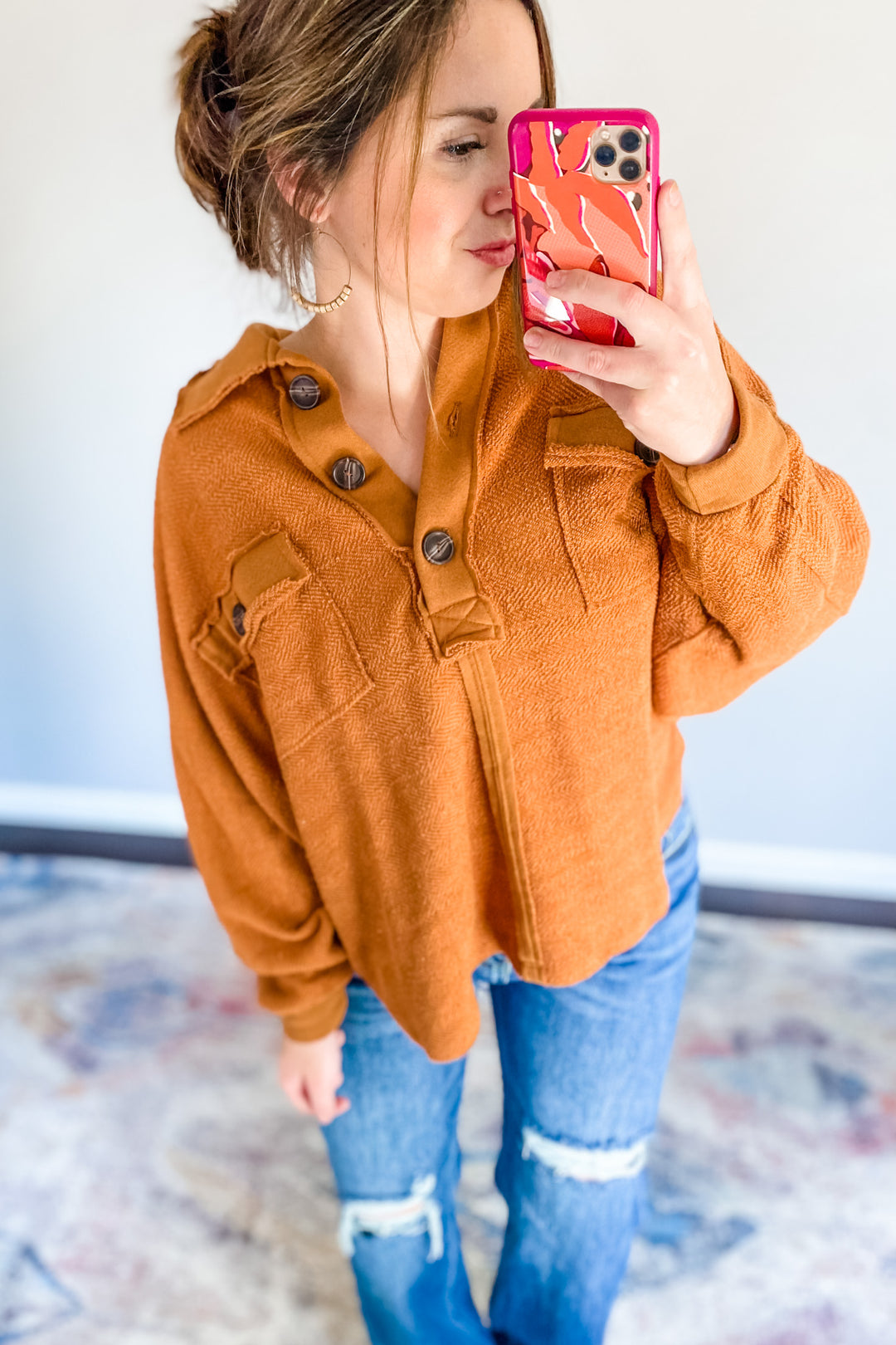 The Gracie Top in Caramel