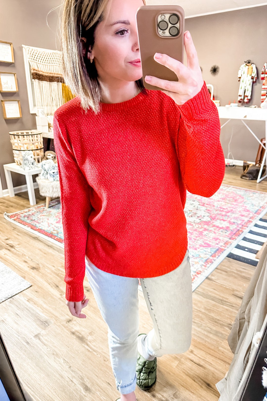 Santa Baby Sweater in Red