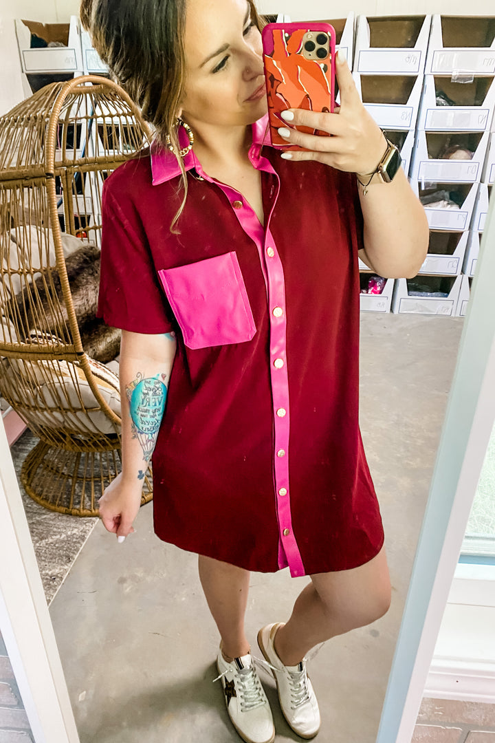 It's About Time Button Down Dress