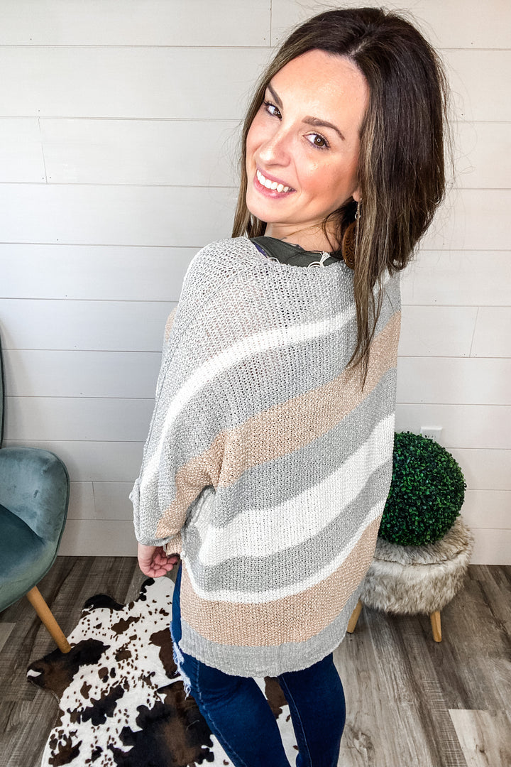 Silver Stripes Sweater