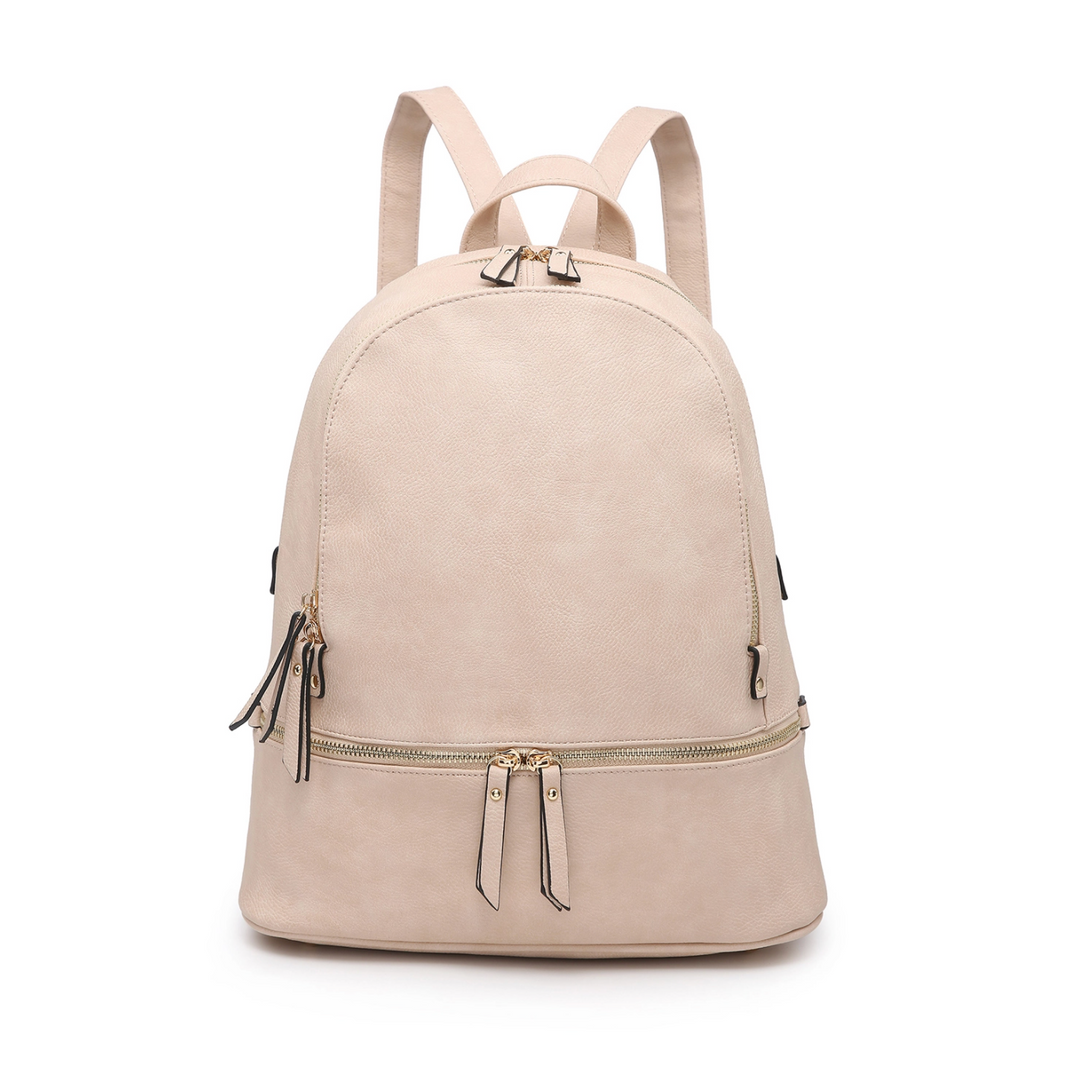 Blake Backpack w/ 3 Zip Compartments in Blush