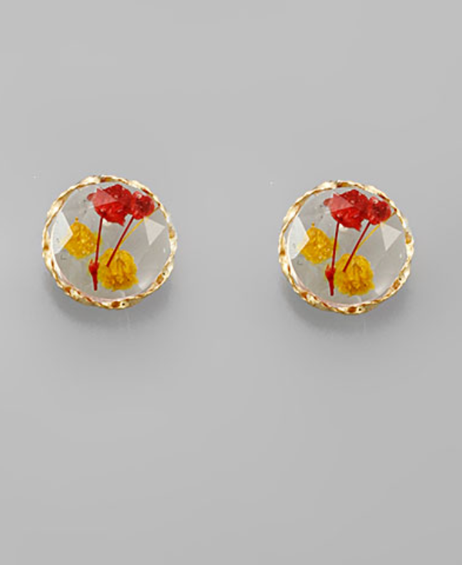 Flower Resin Earrings