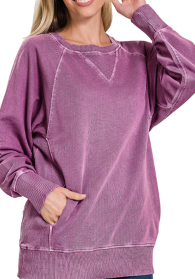 DOORBUSTER:  Ready For It Sweater in Plum