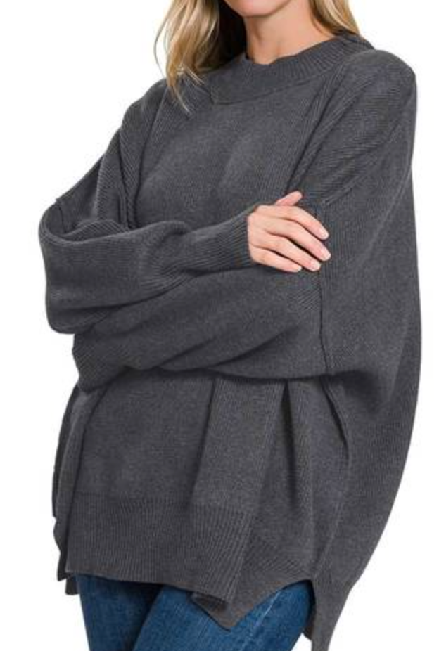 The Cadence Sweater in Charcoal