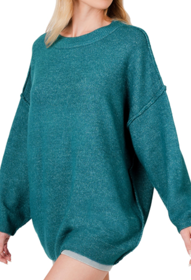 DOORBUSTER: Mayhem Sweater in Heathered Teal