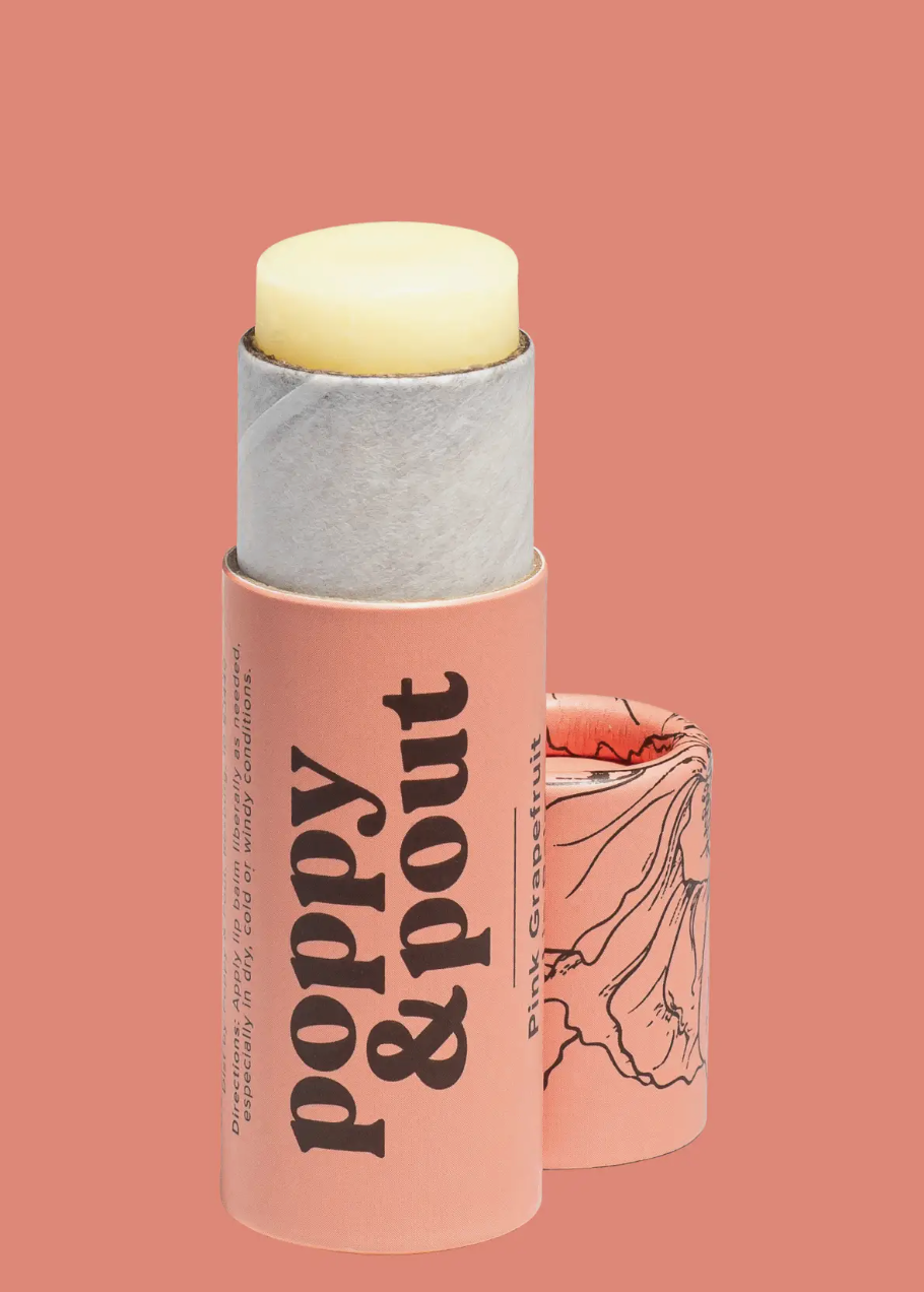 Poppy and Pout Lip Balm, Pink Grapefruit