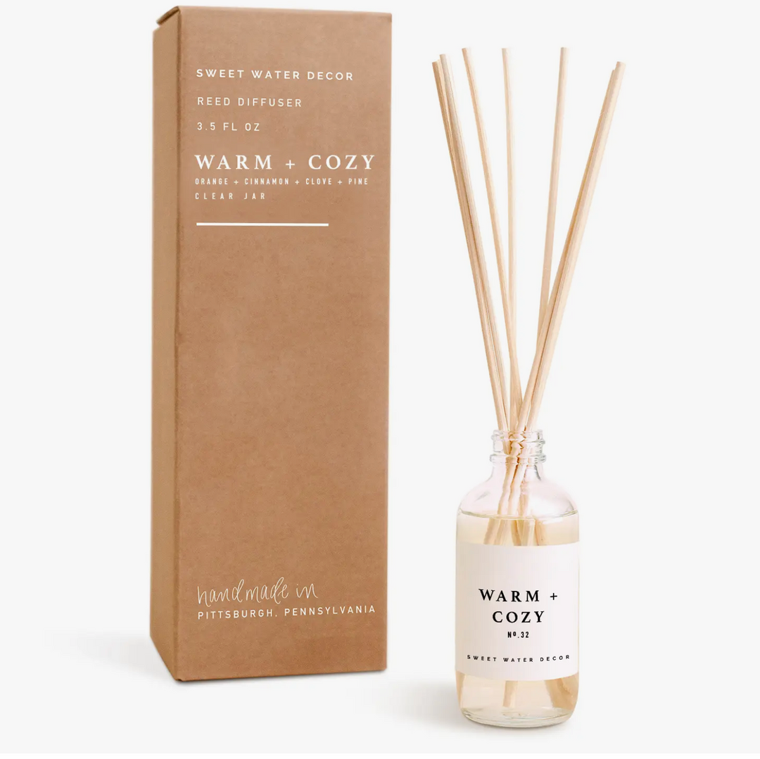 Warm and Cozy Reed Diffuser - Clear Jar - 3.5 oz
