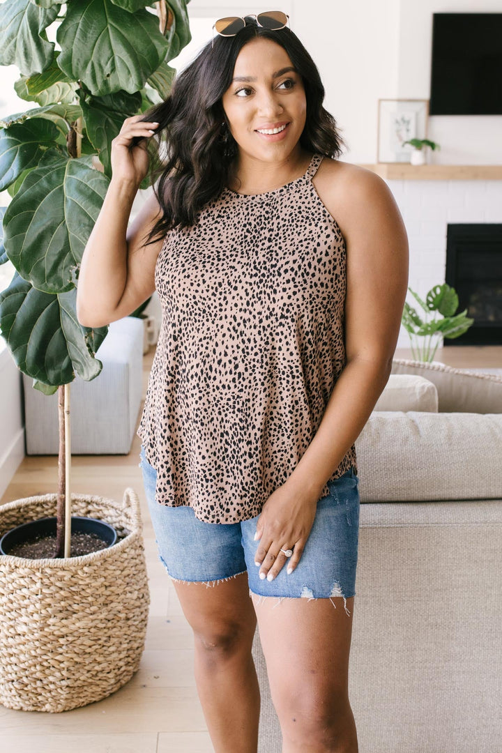 Sprinkled With Animal Print Top